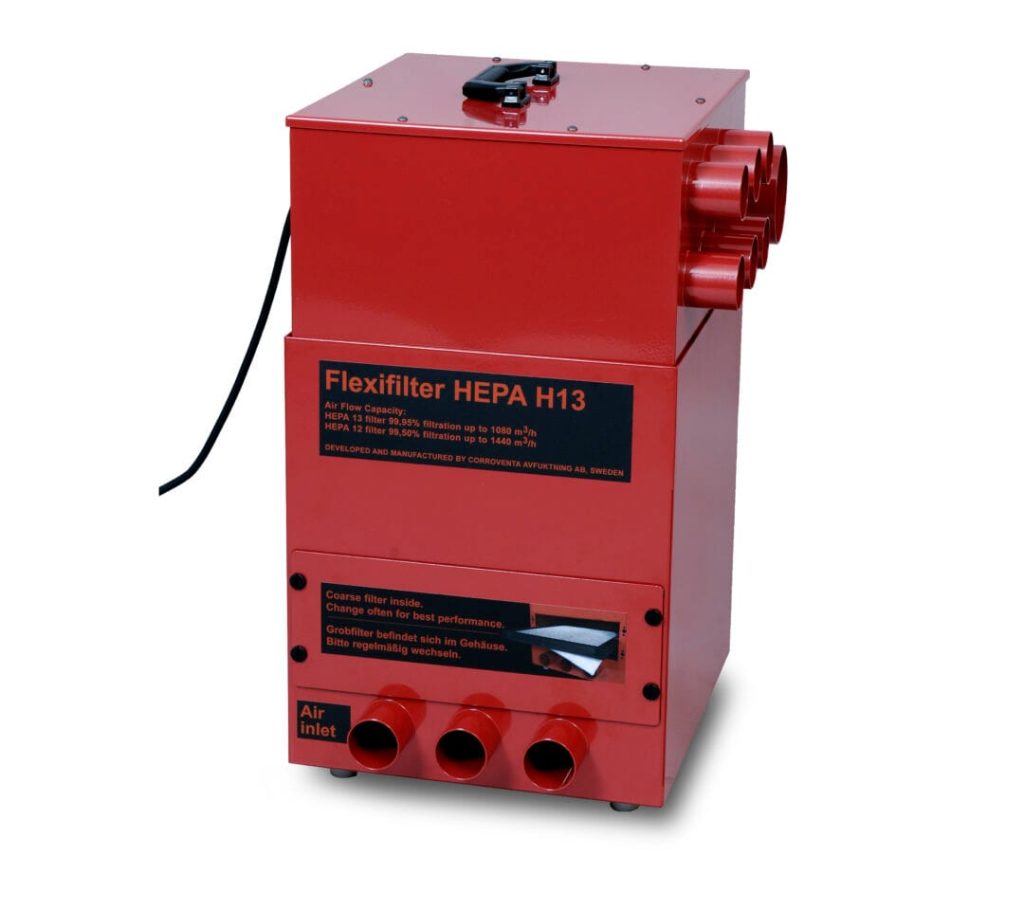 Flexfilter HEPA H13 schuin van opzij